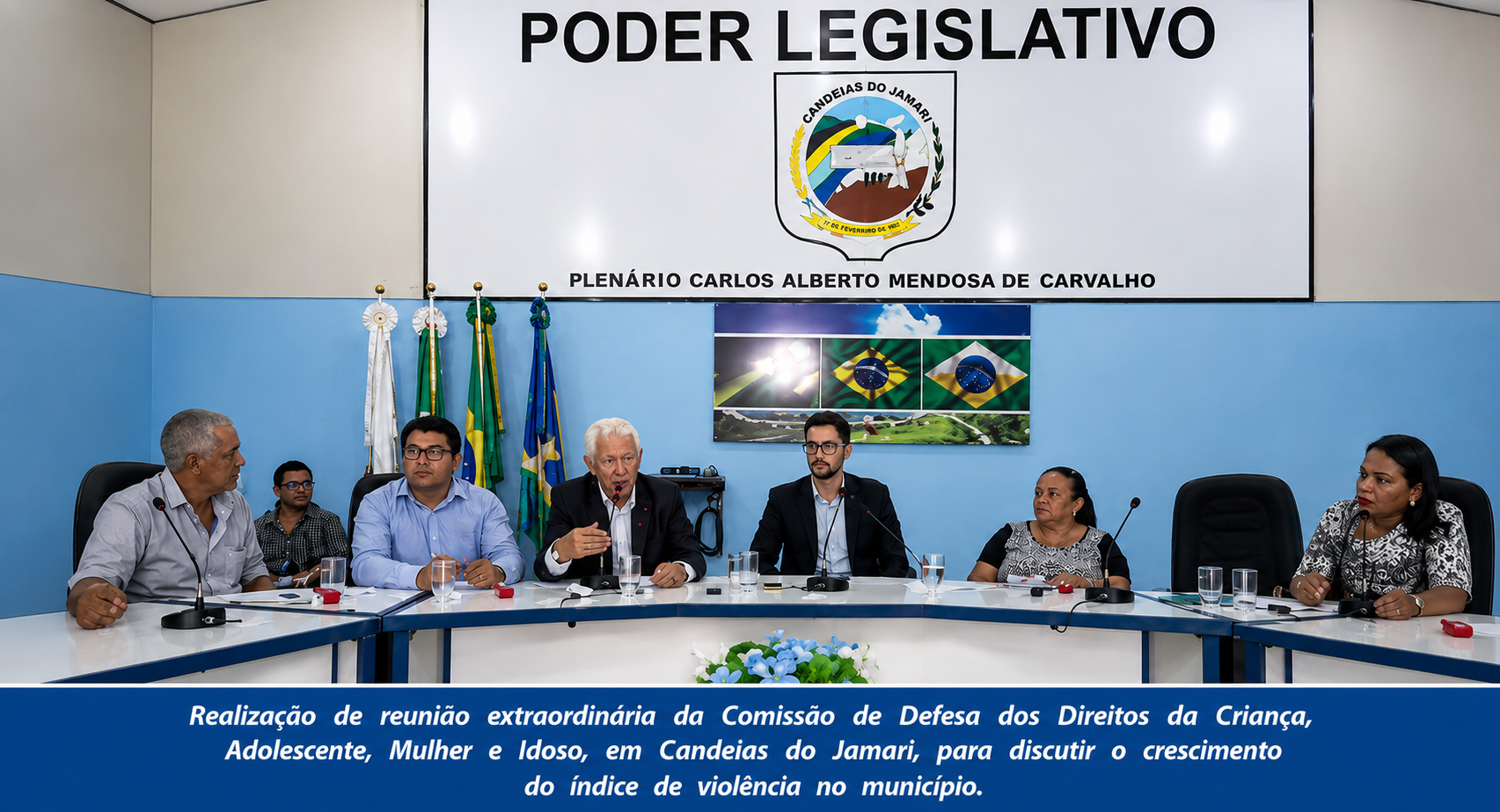 Reunião extraordinária da Comissão de Defesa dos Direitos da Criança, Adolescente, Mulher e Idoso em Candeias do Jamari