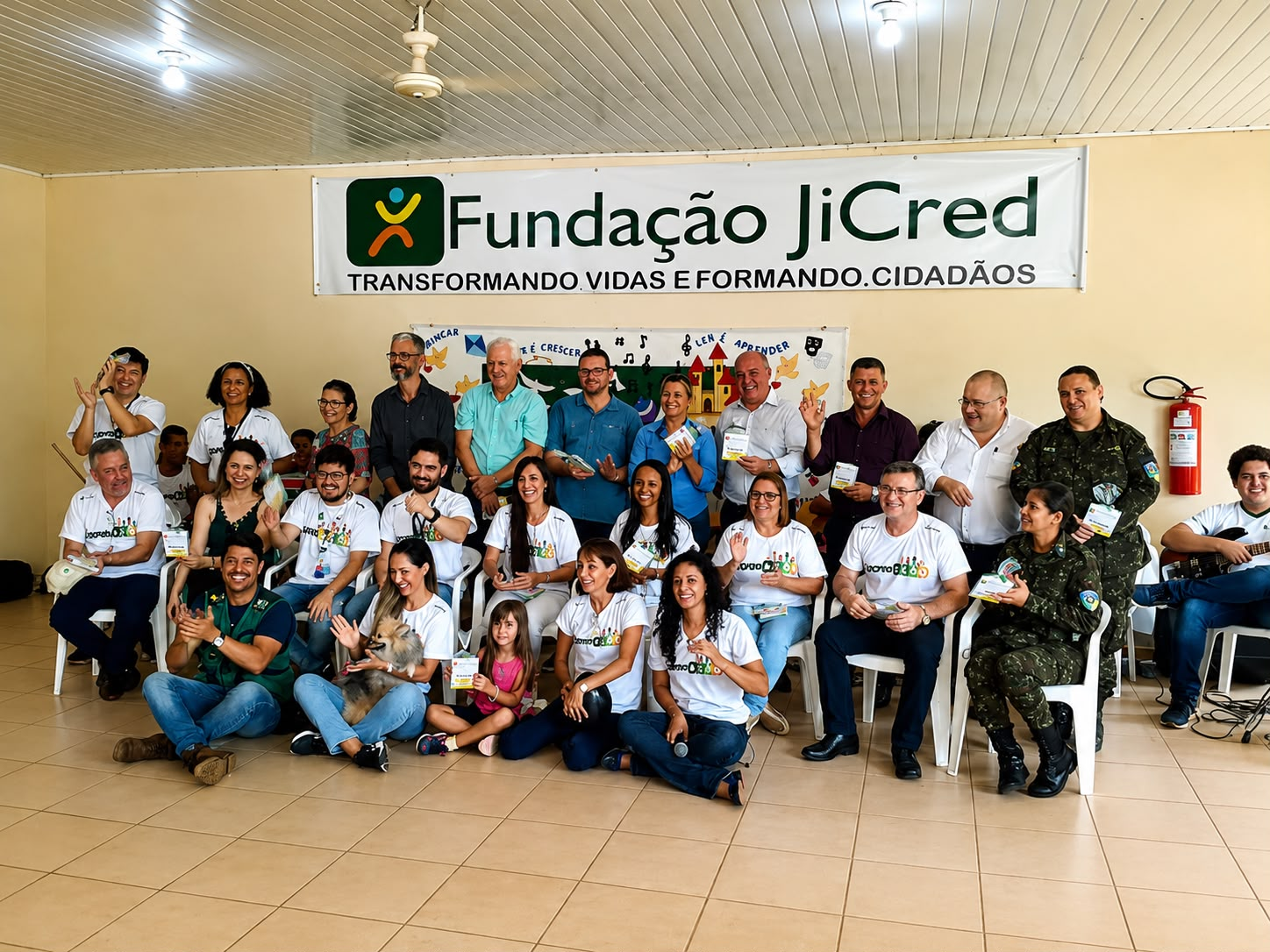 Ação social realizada na Fundação JiCred